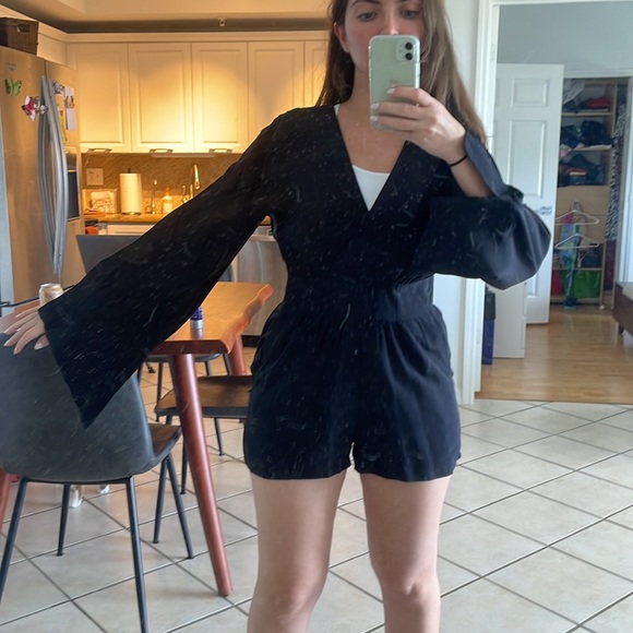 Alexis Lavender silk romper - Picture 3 of 5